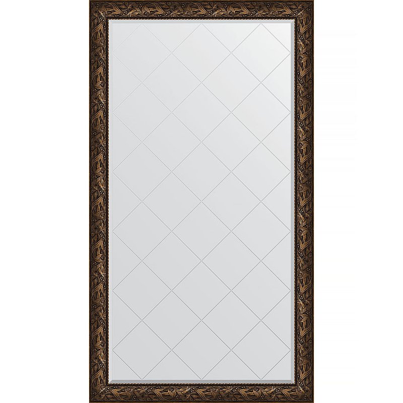 Зеркало Evoform Exclusive-G Floor 203х114 BY 6366 с гравировкой в багетной раме - Византия бронза 99 мм