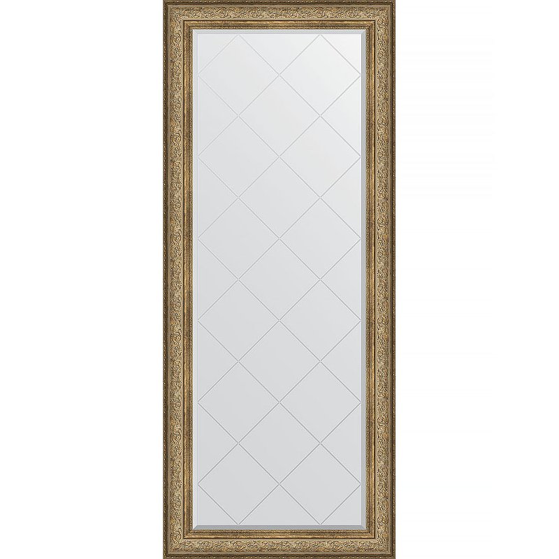 Зеркало Evoform Exclusive-G Floor 205х85 BY 6335 с гравировкой в багетной раме - Виньетка античная бронза 109 мм