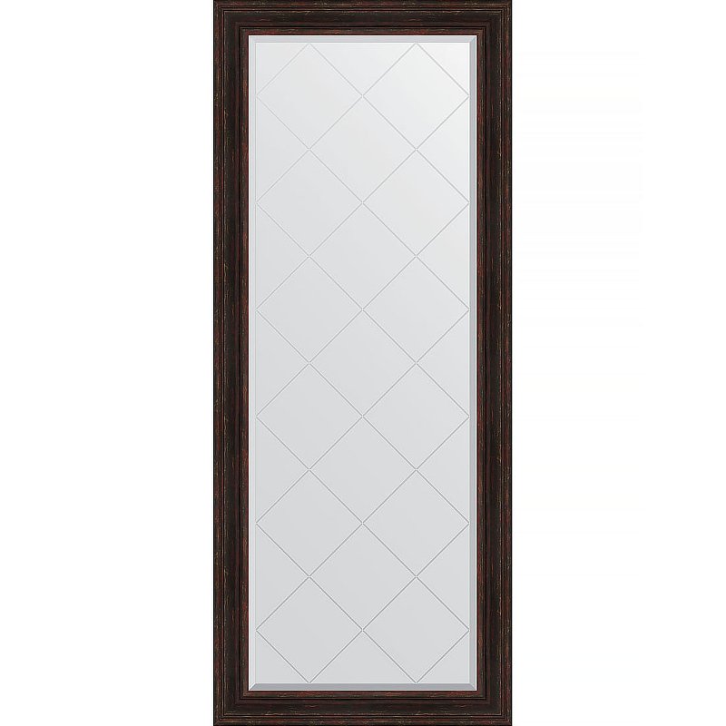 Зеркало Evoform Exclusive-G Floor 204х84 BY 6330 с гравировкой в багетной раме - Темный прованс 99 мм