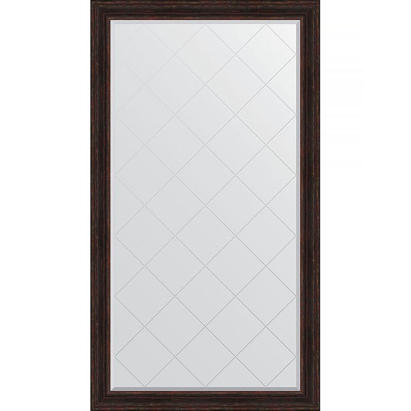Зеркало Evoform Exclusive-G Floor 204х114 BY 6370 с гравировкой в багетной раме - Темный прованс 99 мм