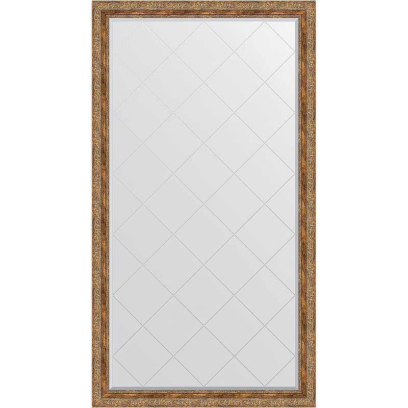 Зеркало Evoform Exclusive-G Floor 200х110 BY 6354 с гравировкой в багетной раме - Виньетка античная бронза 85 мм
